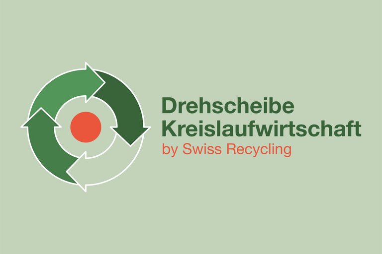 Logo und Schriftzug Drehscheibe Kreislaufwirtschaft Schweiz
